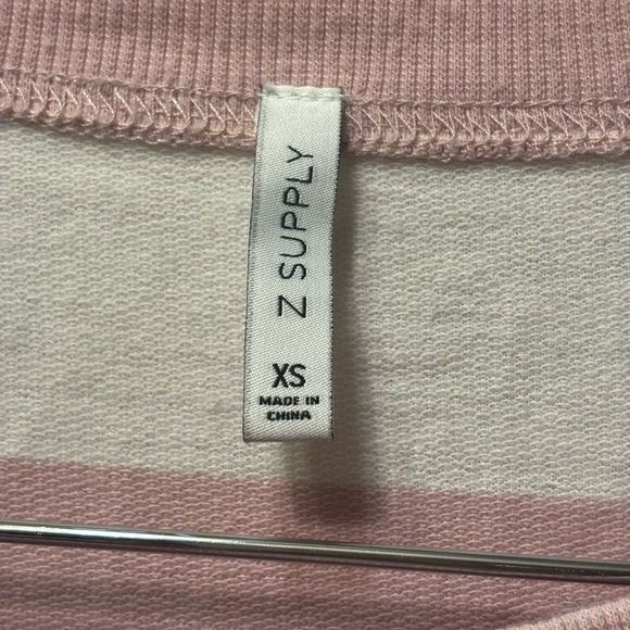 Z SUPPLY The Weekender Cotton Blend Oversized Striped High Low Pullover Top - Picture 4 of 8